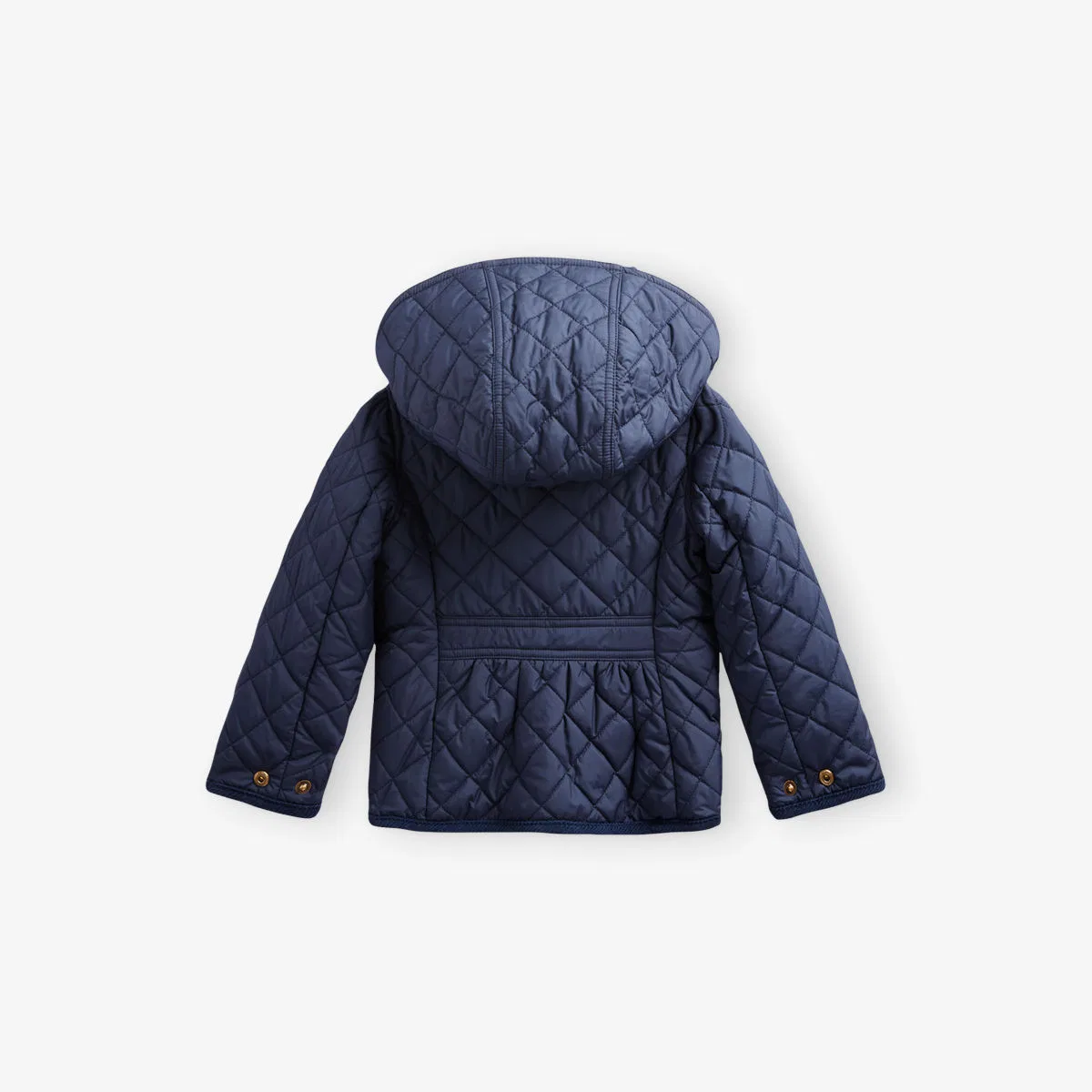 Стеганая куртка с капюшоном для девочек, в стиле "амбар" Polo Ralph Lauren, темно-синий — фото 4
