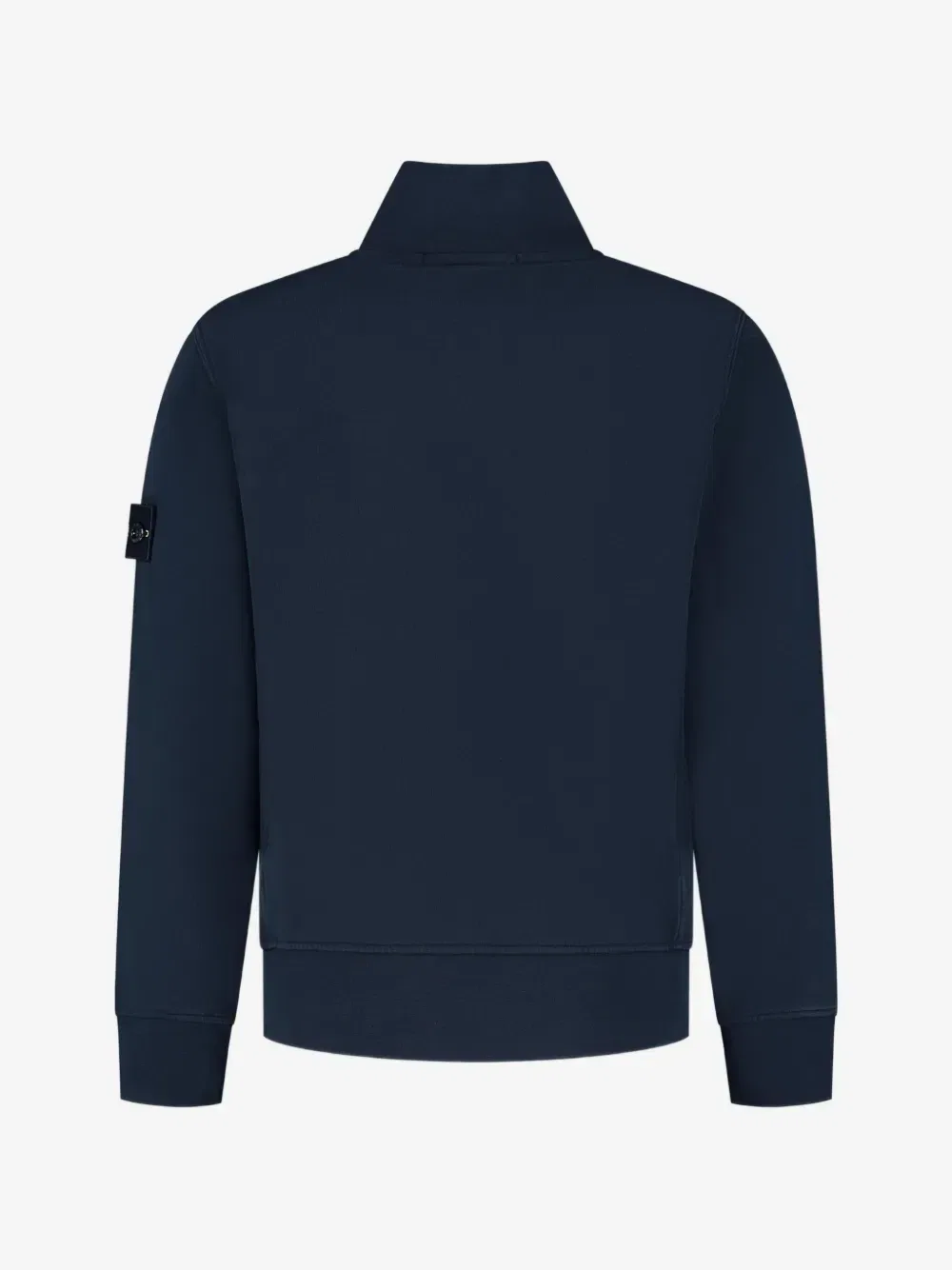 Свитер с воротником на молнии и нашивкой Compass Stone Island Junior, синий — фото 2