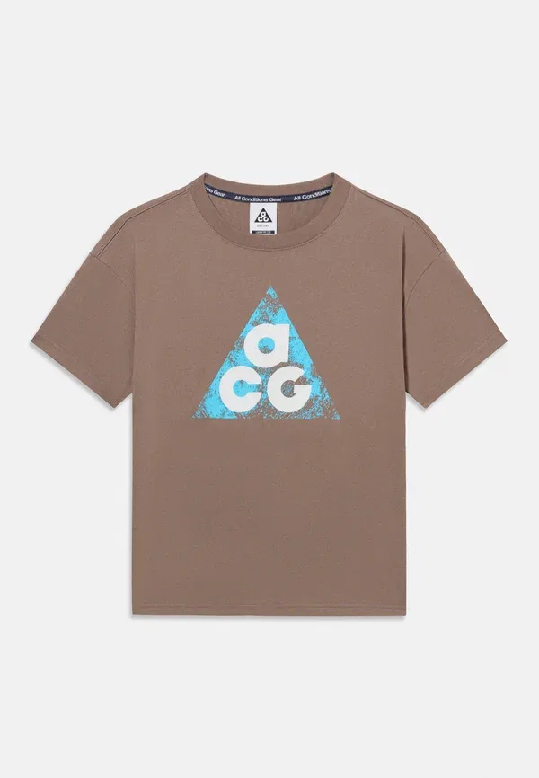 Футболка с принтом, джерси Tee spooky unisex Nike Acg, Mink Brown, коричневый — фото 3