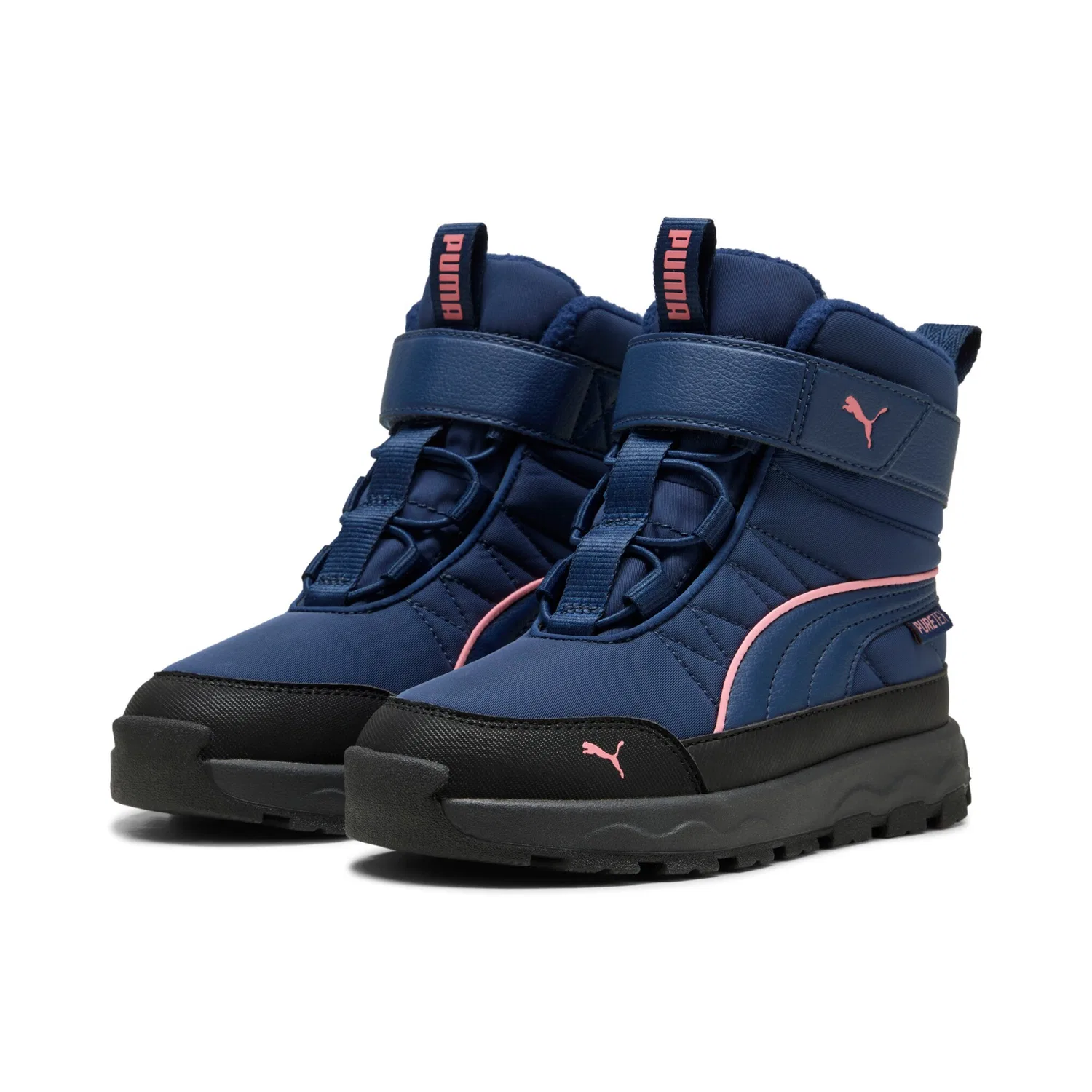 Детские зимние ботинки с мембраной PUMA, Persian Blue-Pinkscape