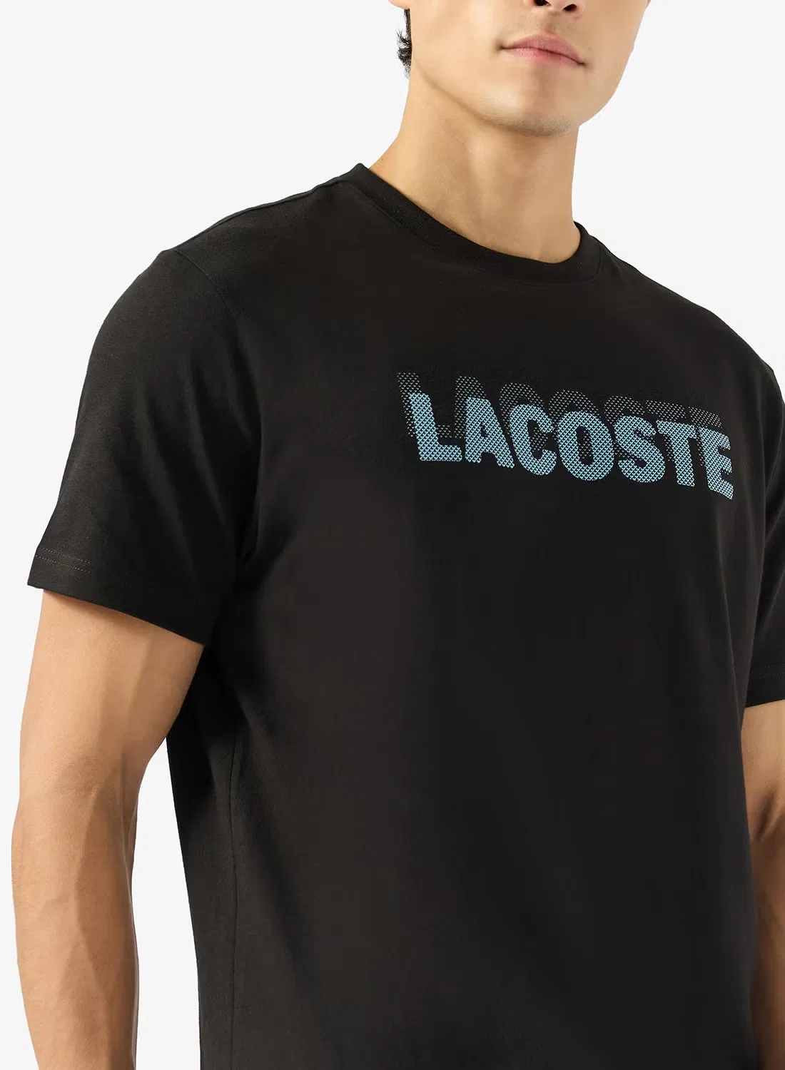 Футболка с высоким воротом Lacoste, черный — фото 3