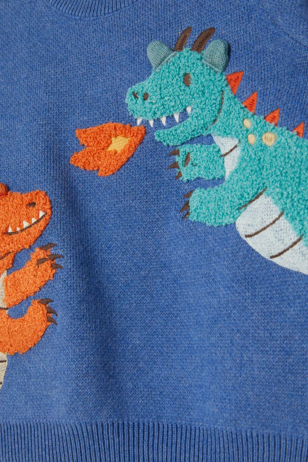 Свитшот хлопковый с шерстью Dragon Friends Purebaby — фото 3