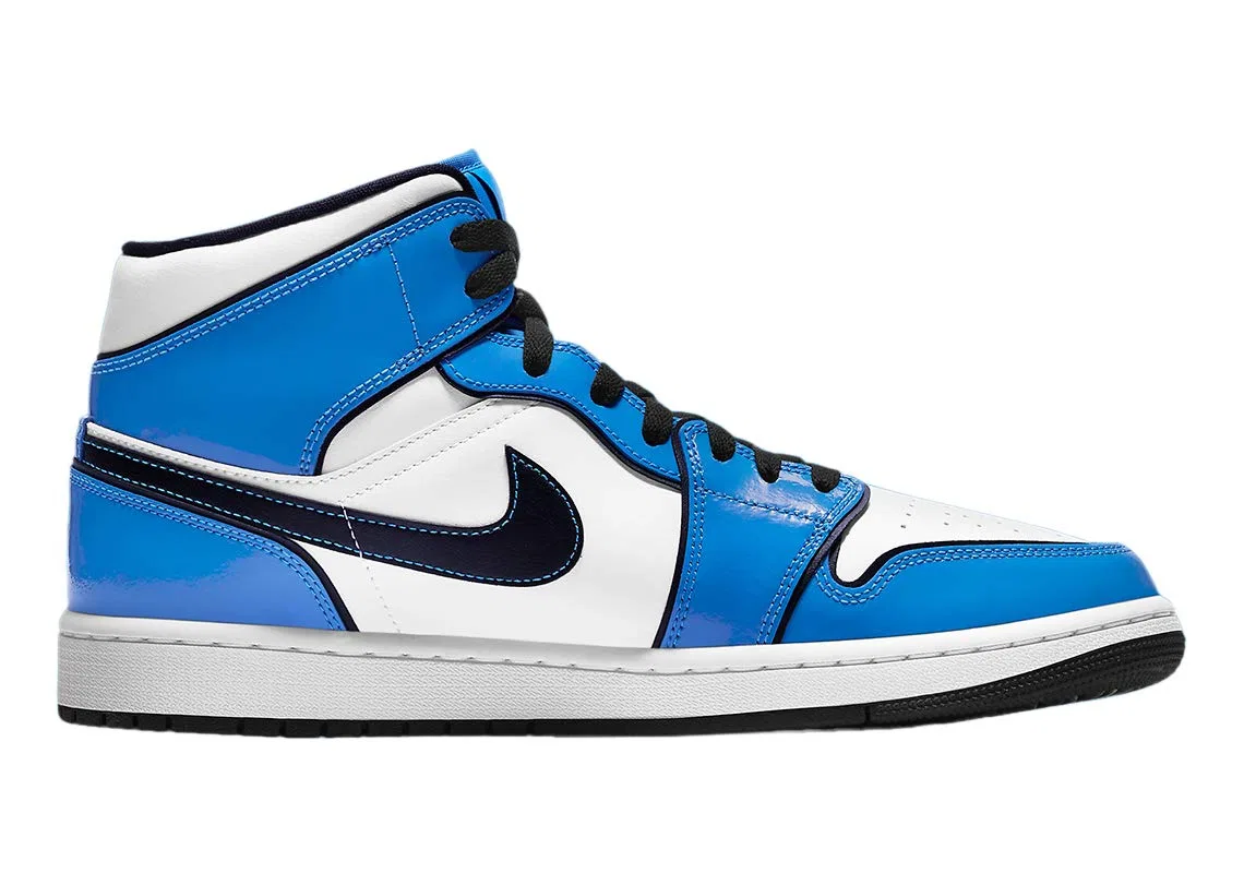 Детские кроссовки для мальчиков кожаные с принтом Jordan 1 NIKE, Yellow Toe — фото 2