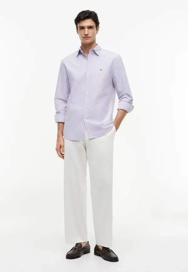 Рубашка хлопковая Heritage Tommy Hilfiger, Monarch Purple, фиолетовый — фото 2