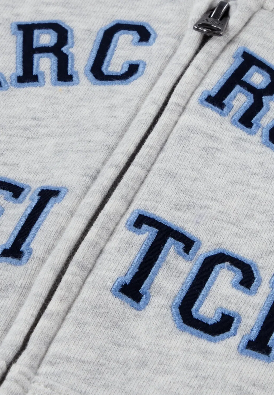 Логотип - толстовка на молнии Abercrombie & Fitch, Light Grey Heather — фото 3