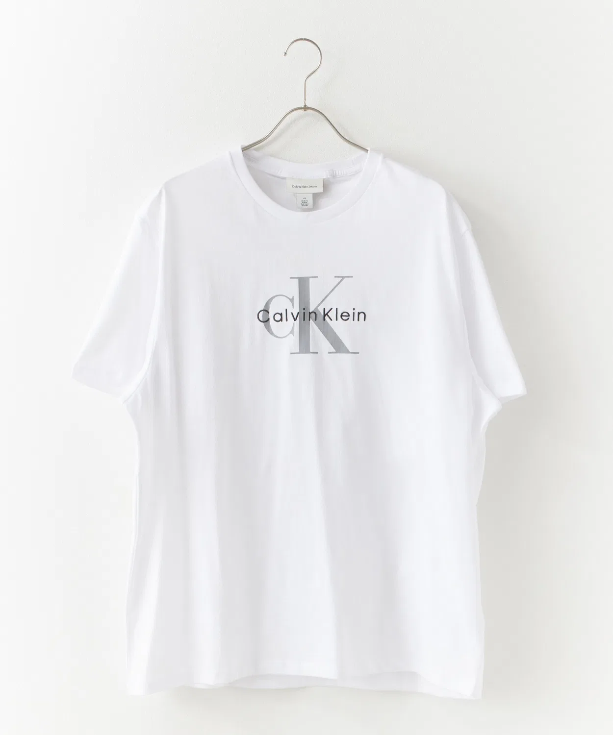 Мужская футболка с принтом Monogram Calvin Klein, Белый