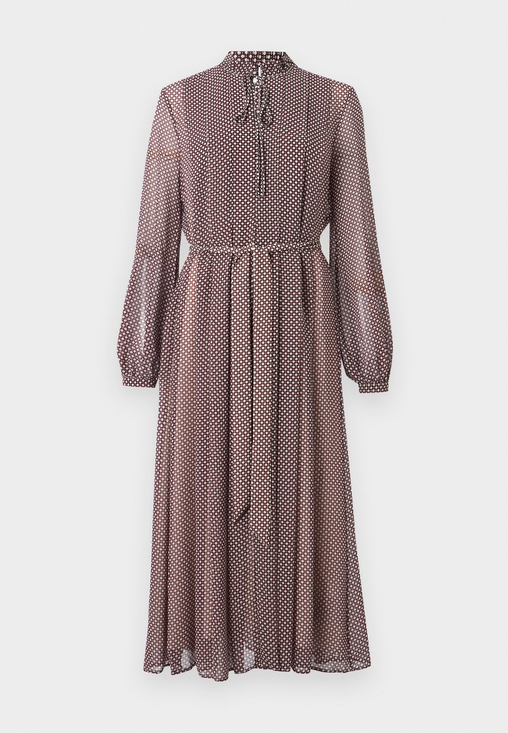 

Повседневное платье RUFFLE PLEAT BELTED LONG DRESS Tommy Hilfiger, темно-синий