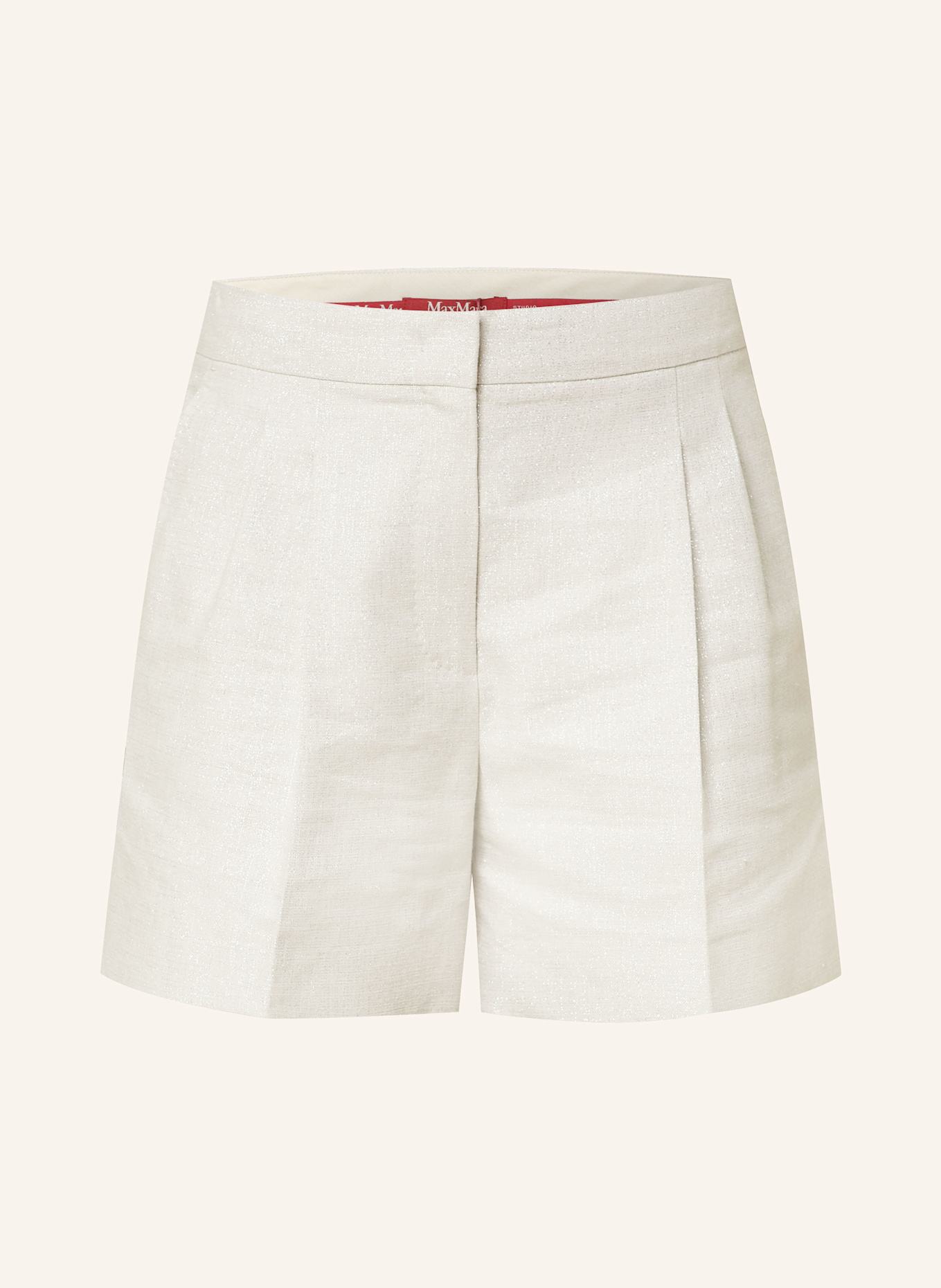 

Шорты Favilla со льном и блестящей пряжей Max Mara Studio, серый
