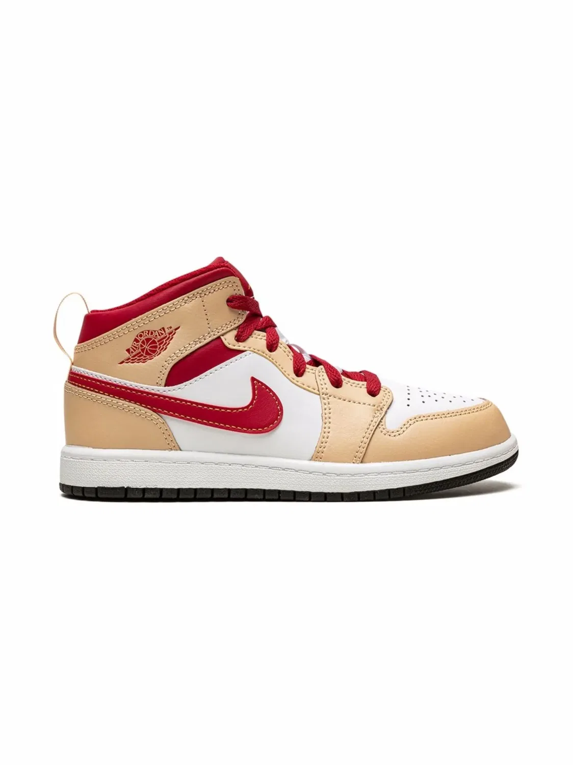 Кроссовки Jordan 1 Mid "White Onyx/Light Curry" — фото 4