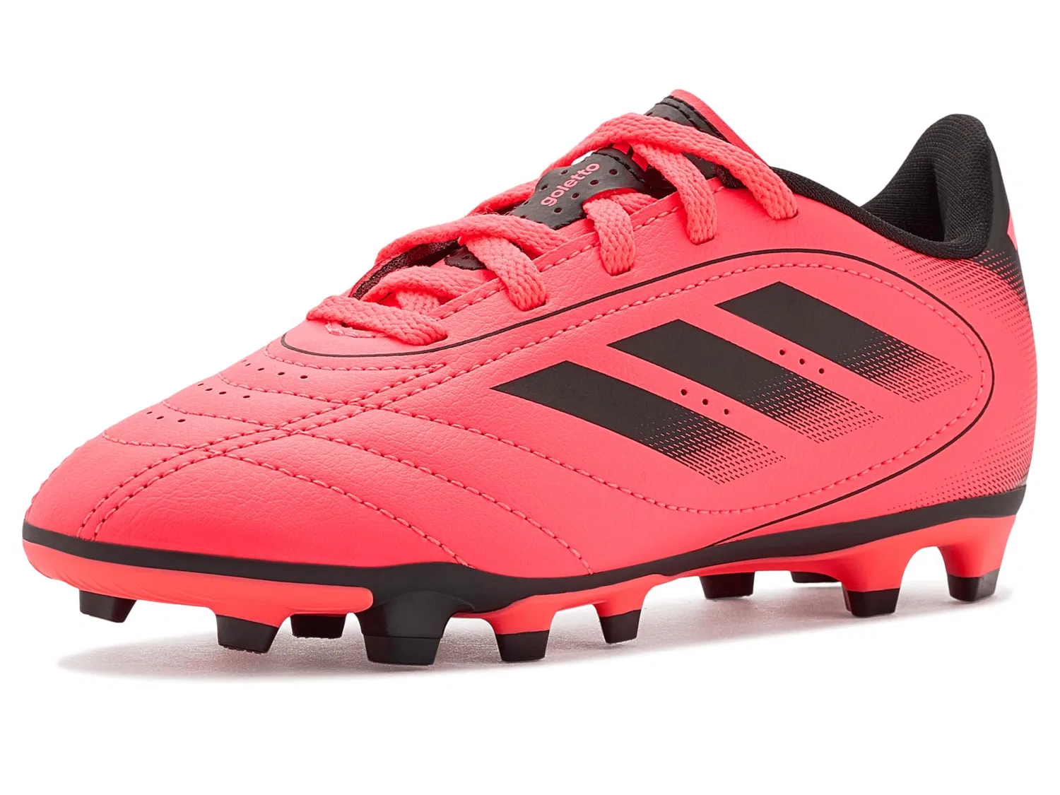 Бутсы Goletto Ix Firm Ground/Multi Ground (для малышей, маленьких и больших детей) Adidas Kids, Solar Turbo/Core Black/Core Black — фото 2