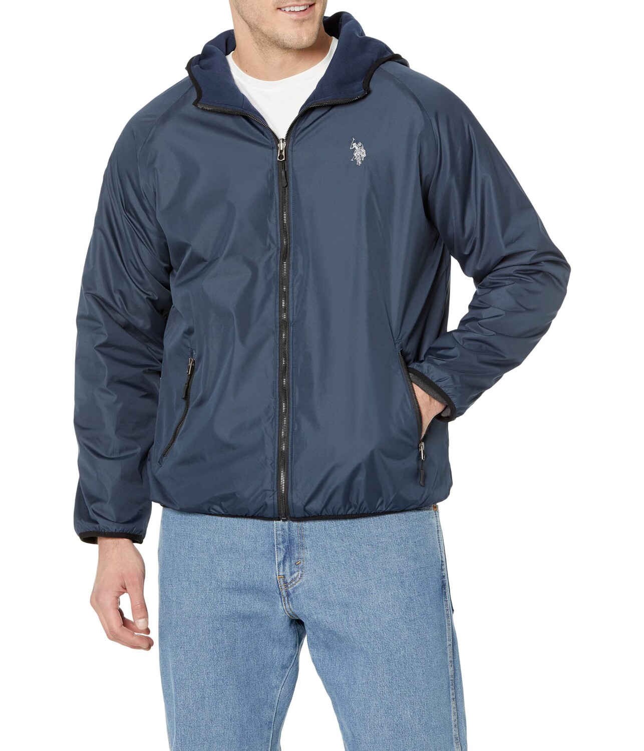 

Худи U.S. POLO ASSN., Big & Tall Reversible Fleece Hoodie, Серый, Худи U.S. POLO ASSN., Big & Tall Reversible Fleece Hoodie