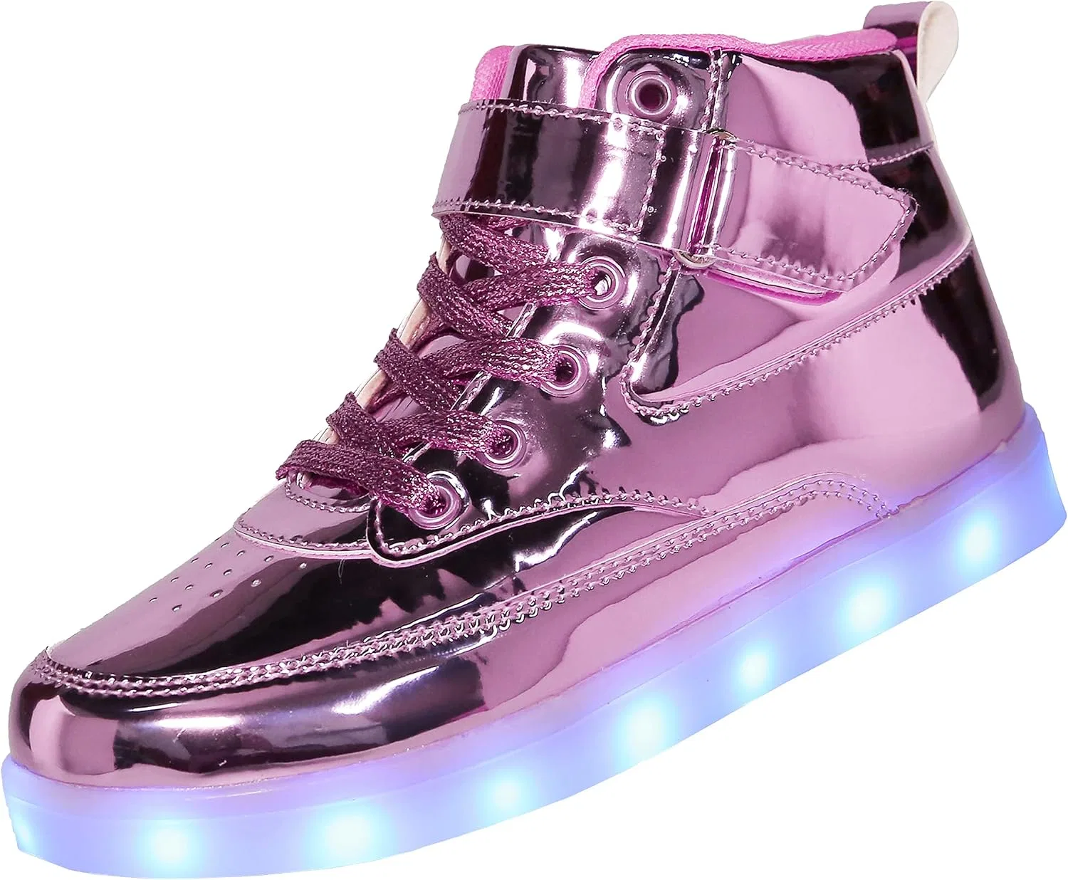 Детские светящиеся кроссовки с USB-зарядкой Voovix, Pink Mirror