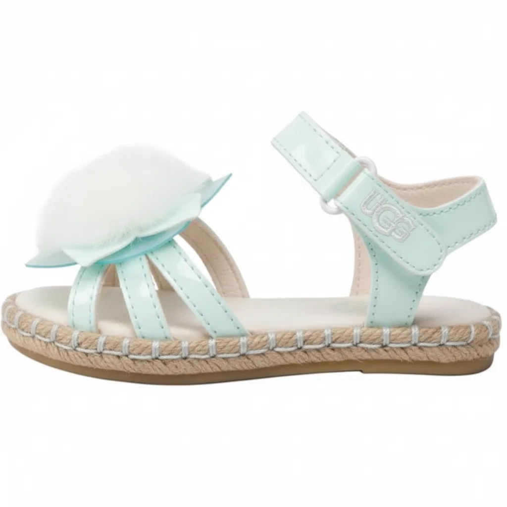 Детские сандалии кожаные UGG, Cyan White