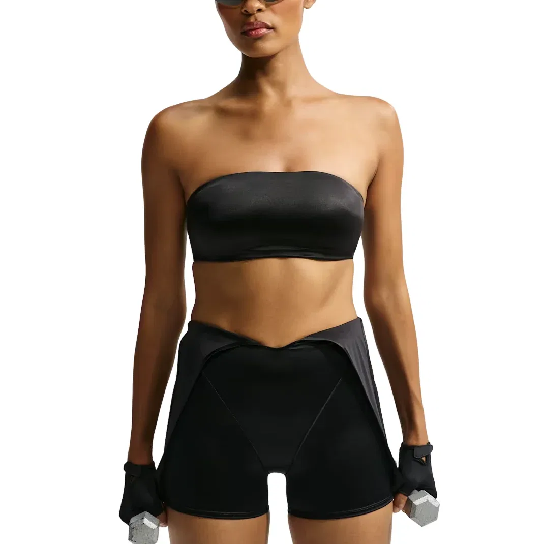 Бюстгальтер SKIMS Satin Shine Convertible Bandeau Bra 'Obsidian' Nike, Obsidian — фото 4