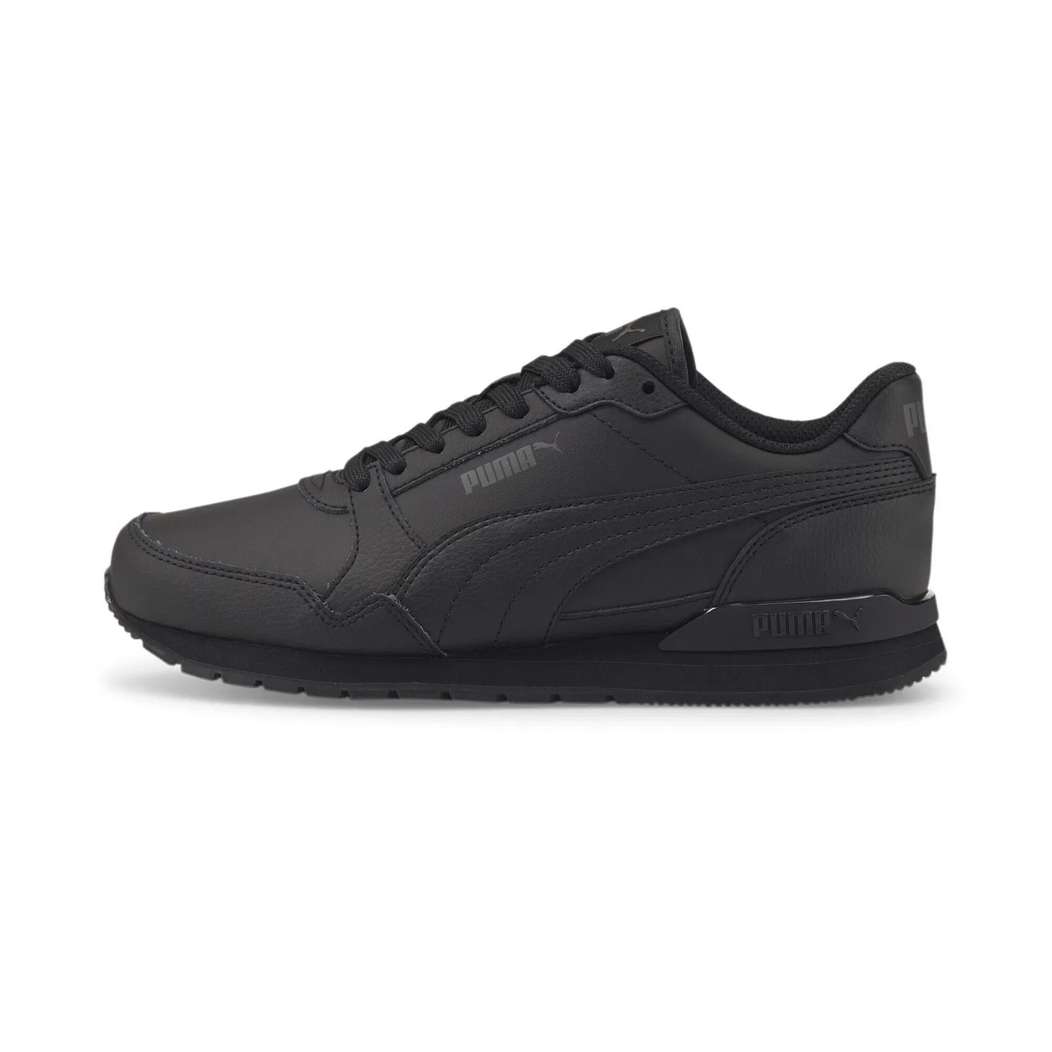 Детские кожаные кроссовки ST Runner v3 Puma, Schwarz — фото 3
