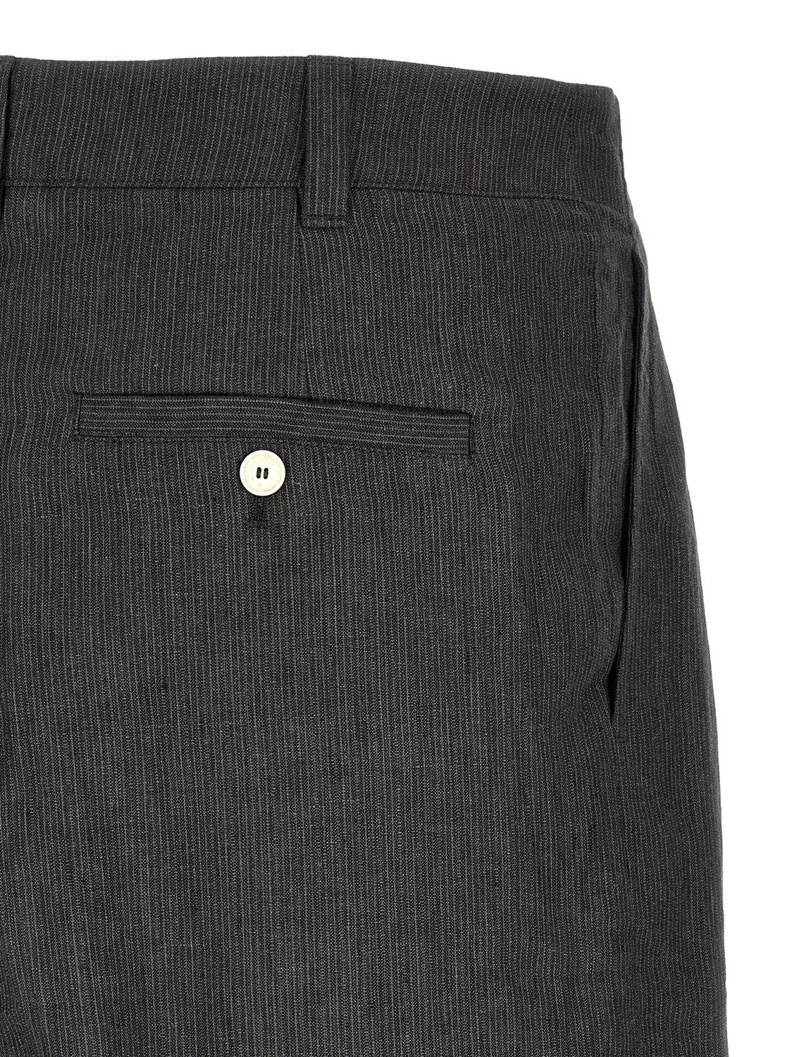 Мужские шорты-бермуды из льна с микроузором Le Short Pastro Jacquemus, Gray — фото 4