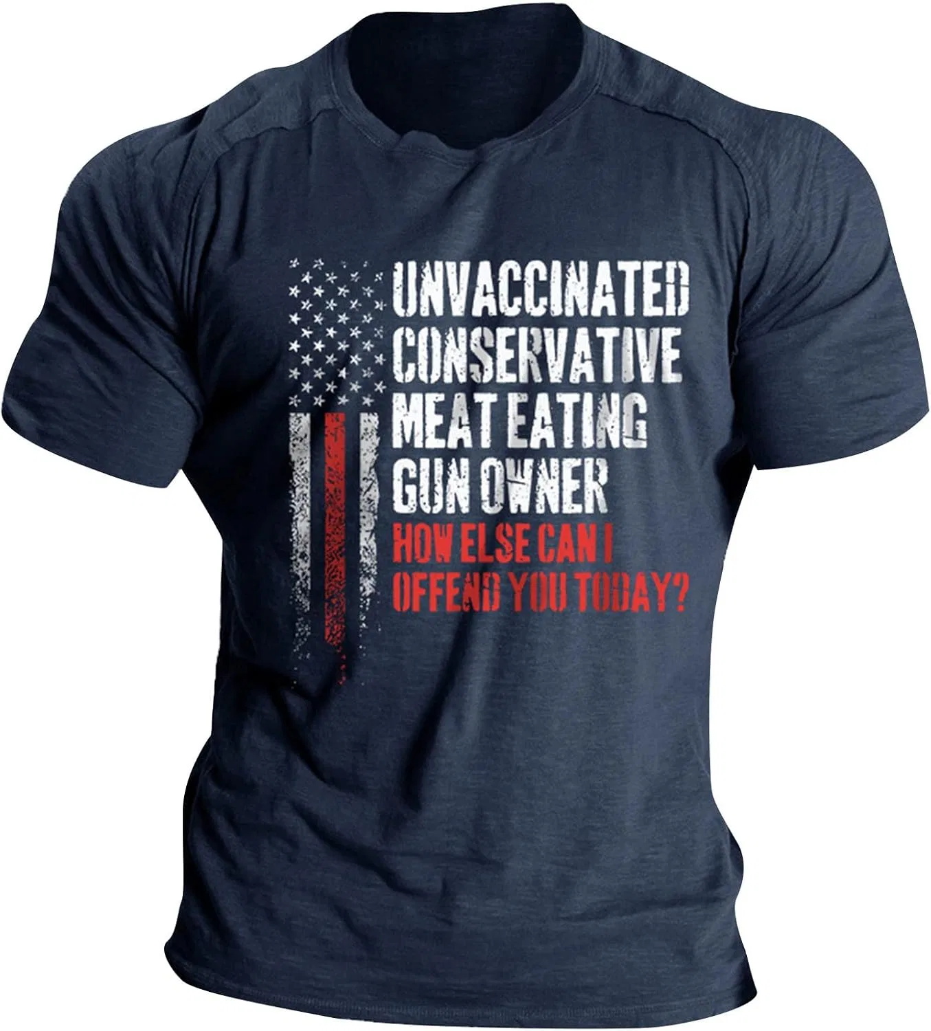 Мужская футболка с принтом American Flag Tee, Blue
