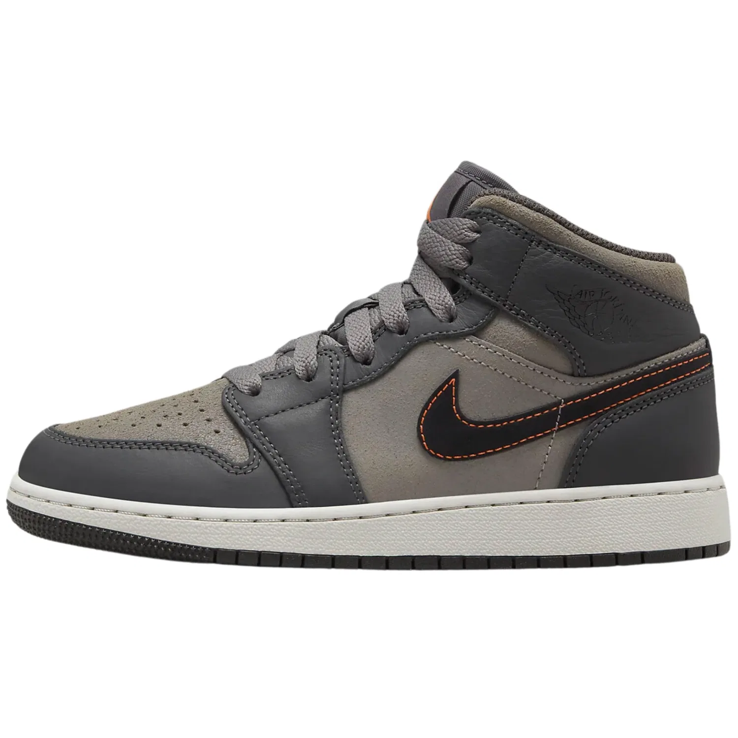 Детские баскетбольные кроссовки на шнуровке Jordan 1 NIKE, Black Night Stadium