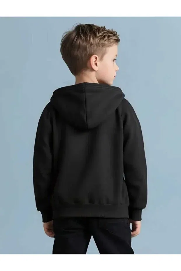 Детский кардиган для мальчиков с капюшоном Bebeğime Çorap, Black — фото 2