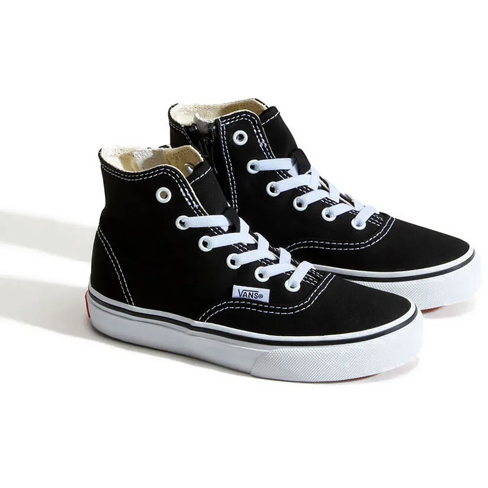 Детские кроссовки для девочек с молнией Vans Authentic Hi 2.0 Zip, Black — фото 2