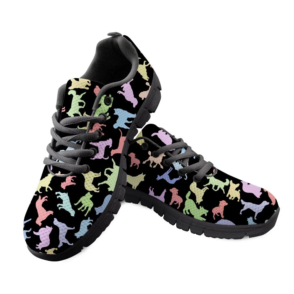 Детские кроссовки для мальчиков и девочек с принтом Cute Cat Dog Horse Pattern chaqlin, Cani 1