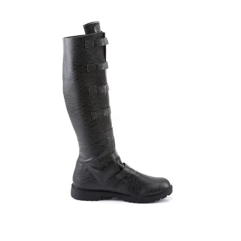 Детские ботинки на молнии с искусственной кожи Medieval Shoes от YUMALI, Black — фото 3
