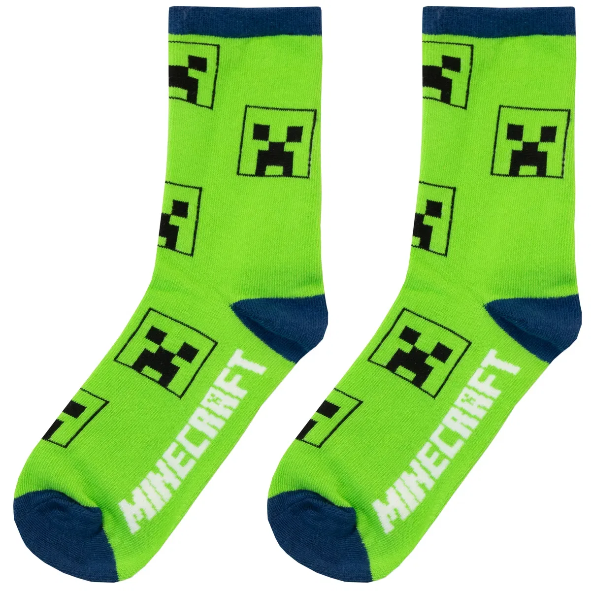 Детские носки с принтом Creeper Minecraft, Multi — фото 3