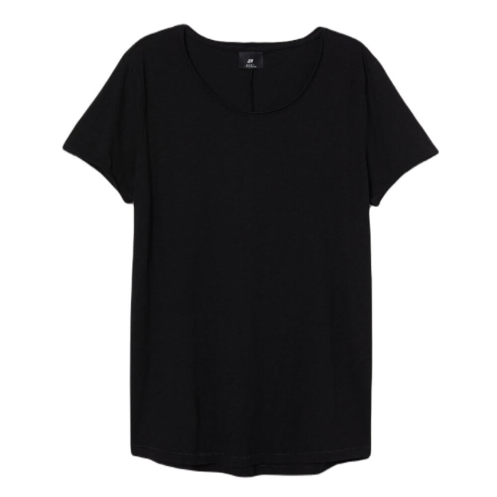 

Футболка H&M Raw-edge, черный