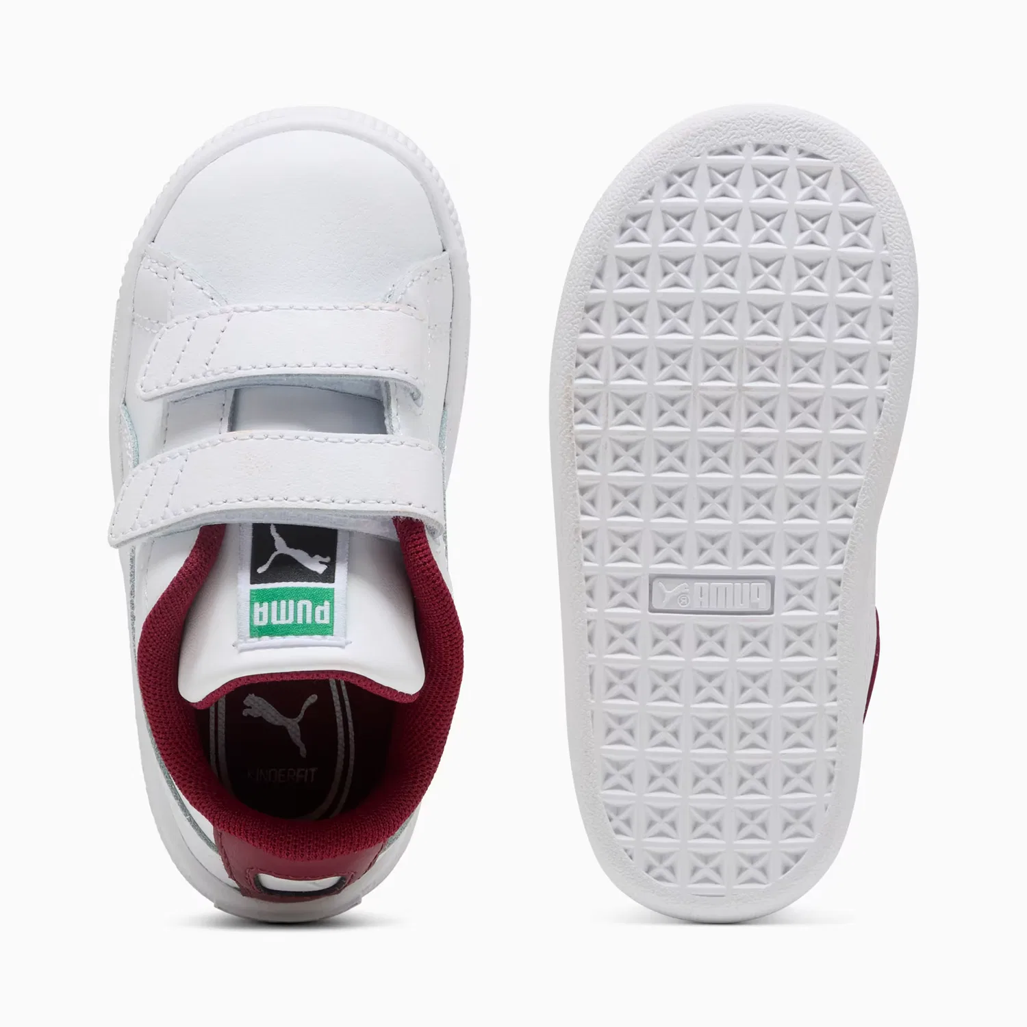 Удобная обувь для малышей Suede Puma, Puma White-Team Regal Red — фото 4