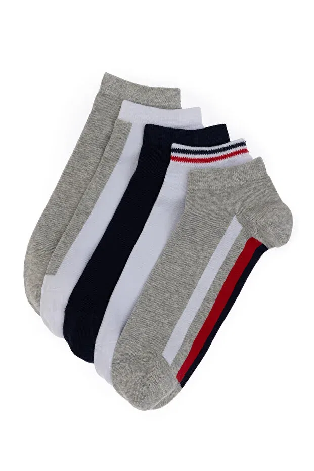 Мужские носки хлопковые 5-парные U.S. Polo Assn., Gray Melange