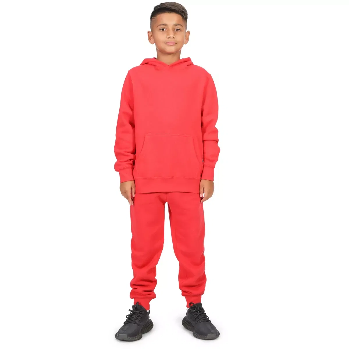 Детские спортивные штаны из флиса с карманами Everyday Kids, Red — фото 2