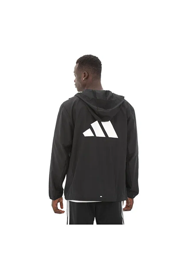 Мужской дождевик с капюшоном Run It Jacket Adidas, Black — фото 4