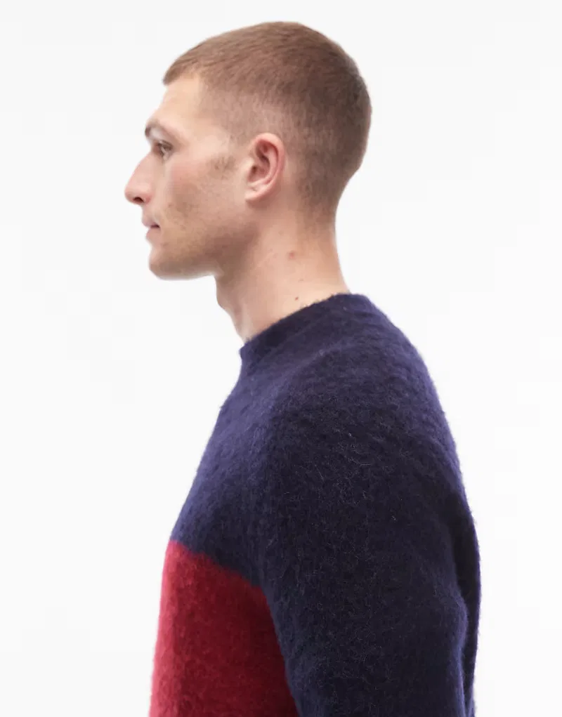 Свитер Tommy Hilfiger из альпаки с большим флагом, темно-синий — фото 4