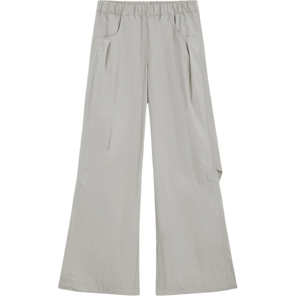 Женские брюки свободного кроя с широкой штаниной GAP, Light Gray White