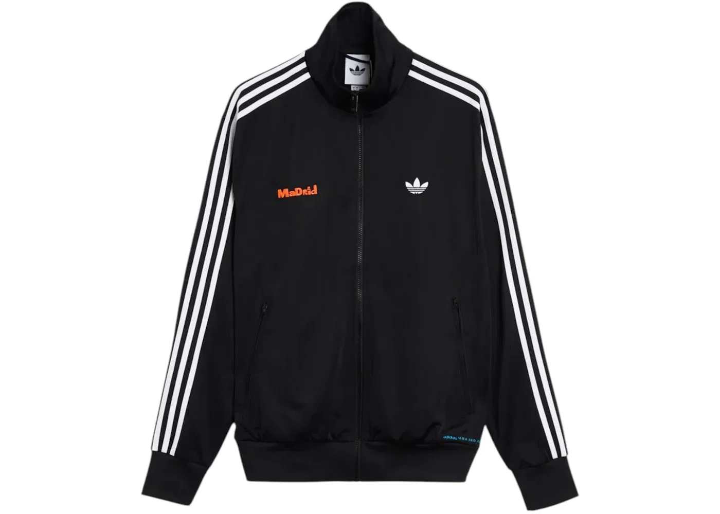 Унисекс-куртка с принтом Adidas x Bad Bunny DtMF Tour Madrid Firebird Track Jacket Black — фото 2