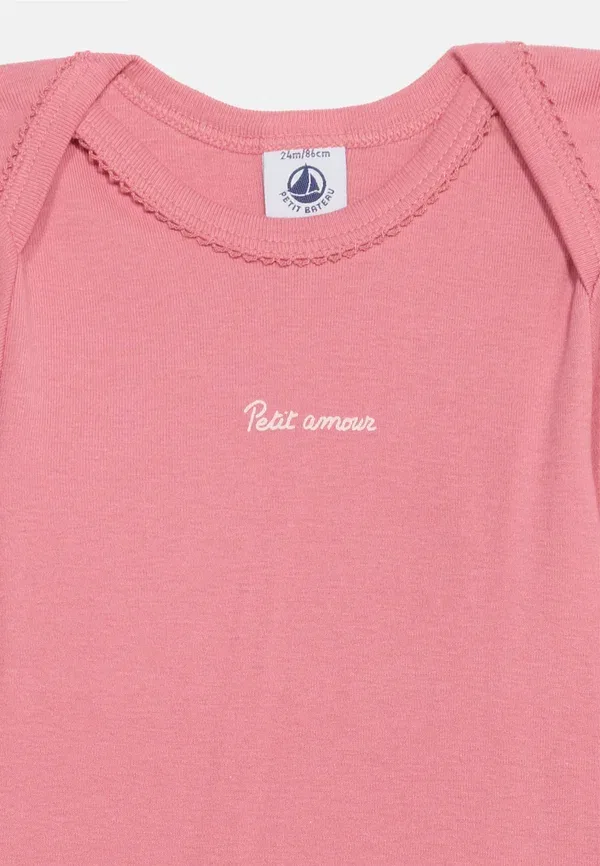 Комплект боди из хлопка Bebe debout, Petit Bateau, Pink, Lilac, Green, зеленый/розовый/сиреневый — фото 4