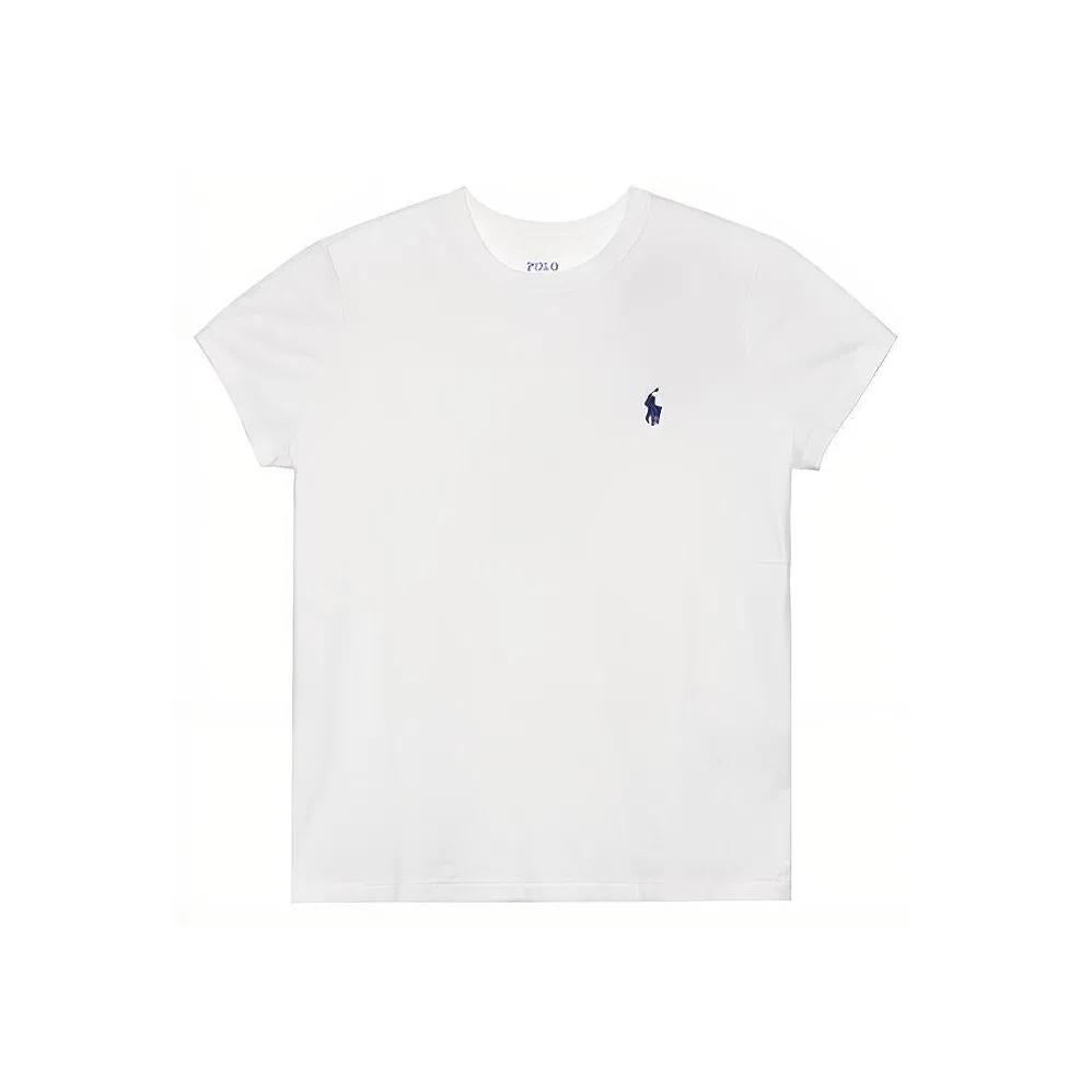 Женская футболка Polo Ralph Lauren, White & Marine Blue
