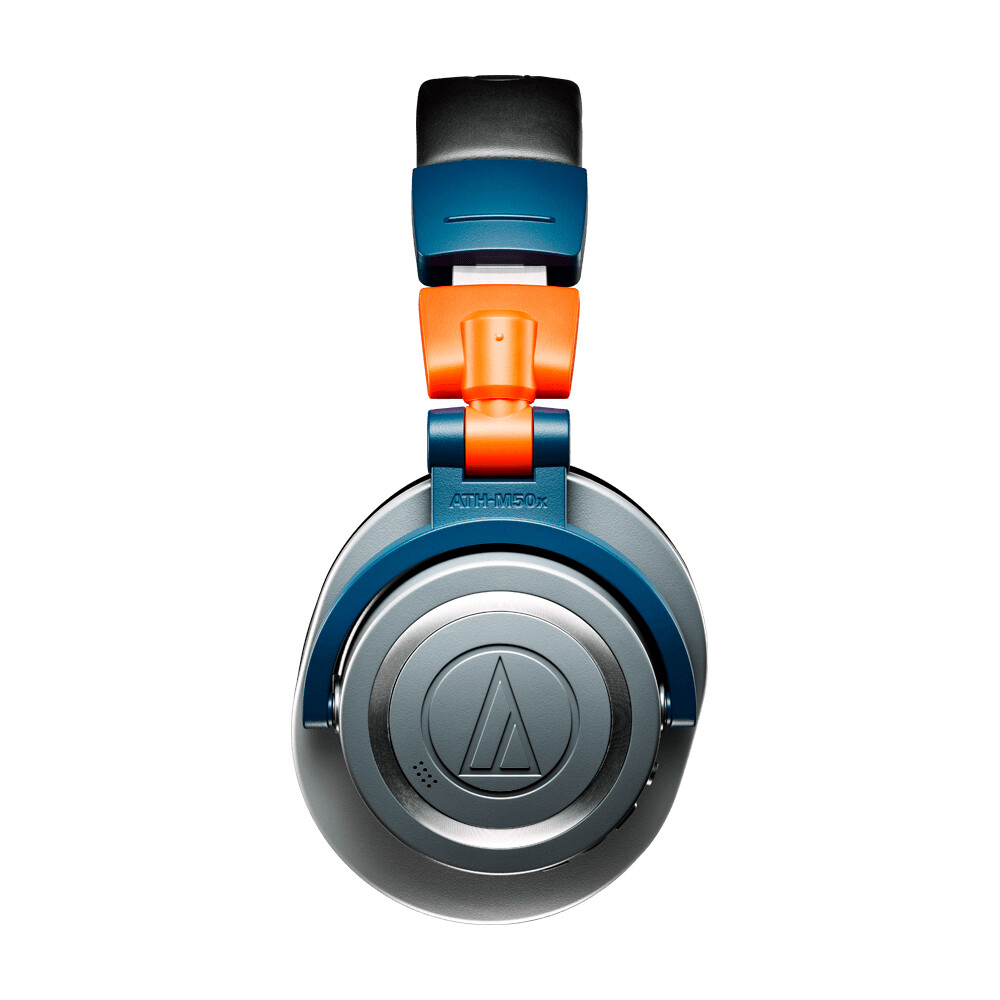 Беспроводные наушники Audio-technica ATH-M50xBT2 LAB, Голубой/Оранжевый — фото 2