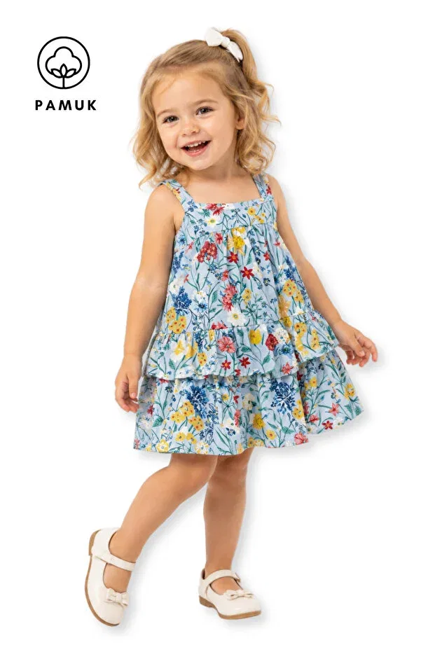 Детское платье для девочек с принтом Difa Kids, Blue