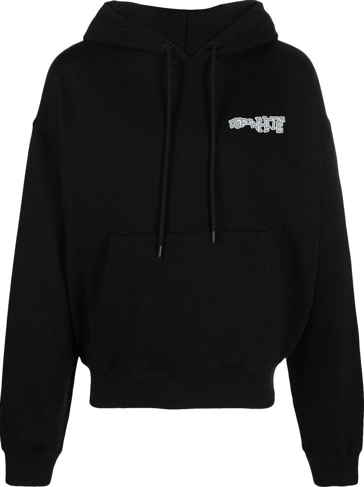 

Худи Off-White Carlos Arrow Over Hoodie 'Black/White', черный