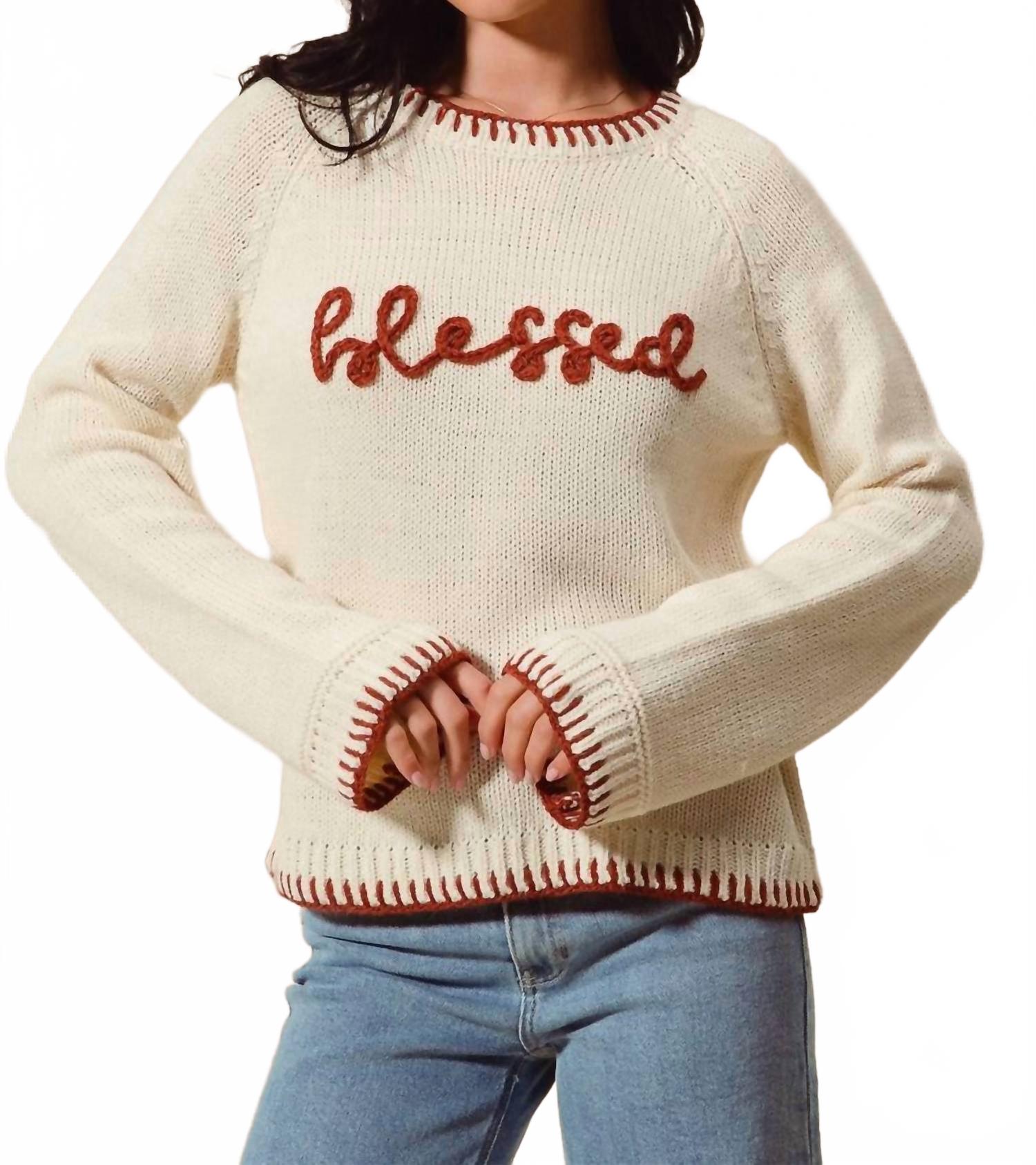 

So Me Свитер Blessed Blanket Sticth цвета слоновой кости