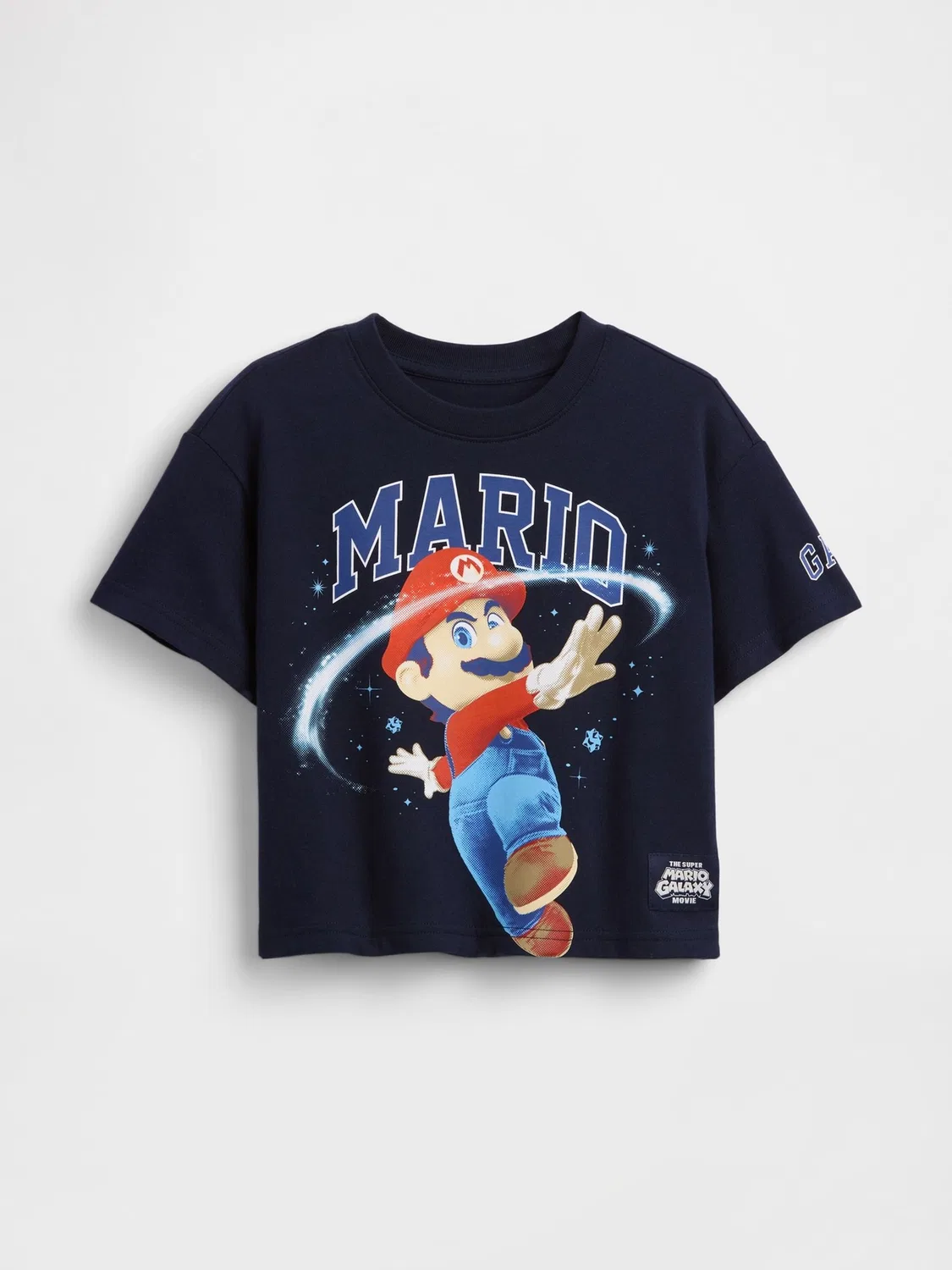 Футболка оверсайз с принтом Super Mario Gap, темно-синий — фото 2