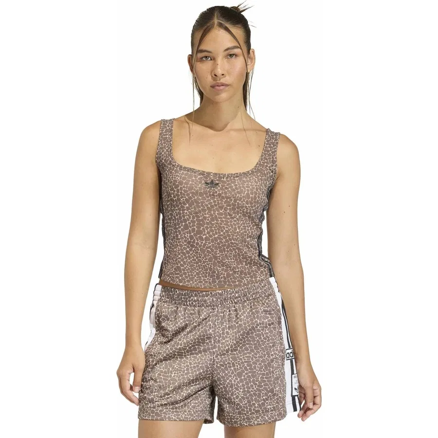 Спортивный топ-майка Aop Tank Top adidas, Коричневый