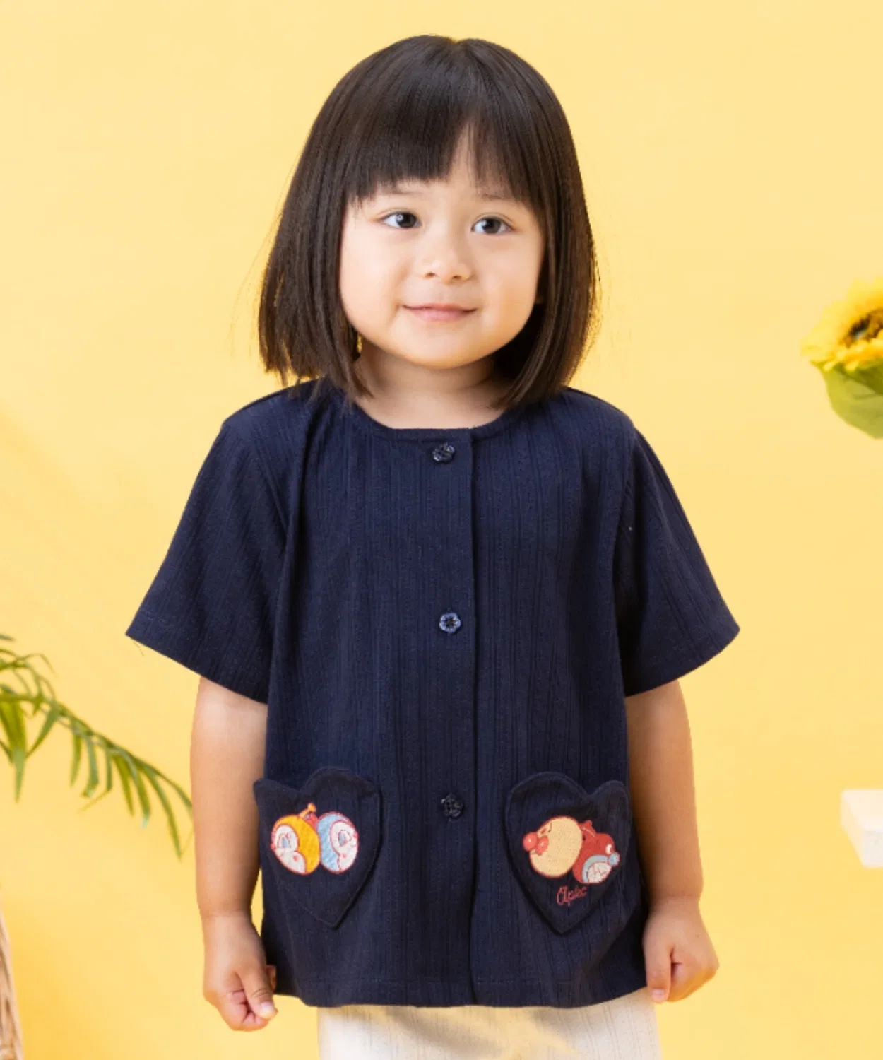 Детский кардиган с коротким рукавом с принтом ANPANMAN KIDS COLLECTION, Navy