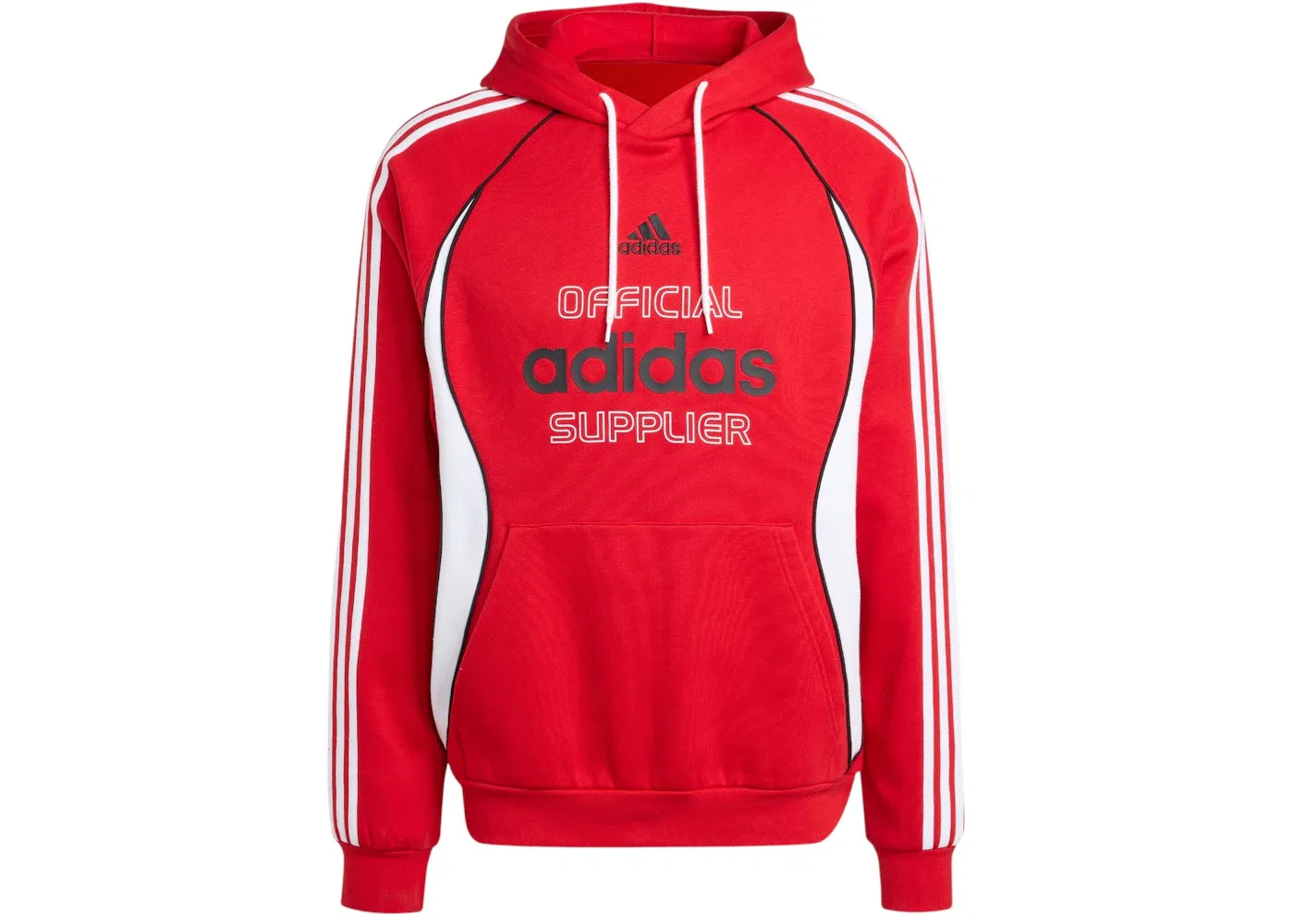 Мужская худи с флисом и принтом Adidas, Better Scarlet White