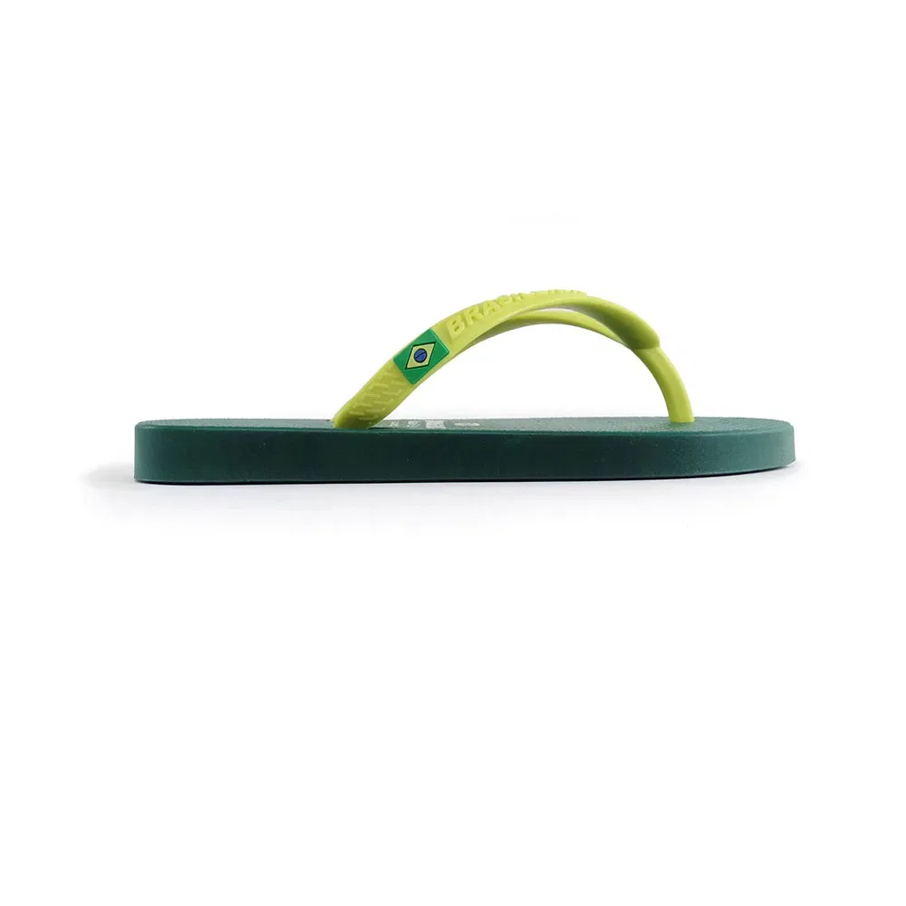 Детские вьетнамки с широкими ремешками Classic Combi Brasil NL KID Brasileras, Green — фото 3