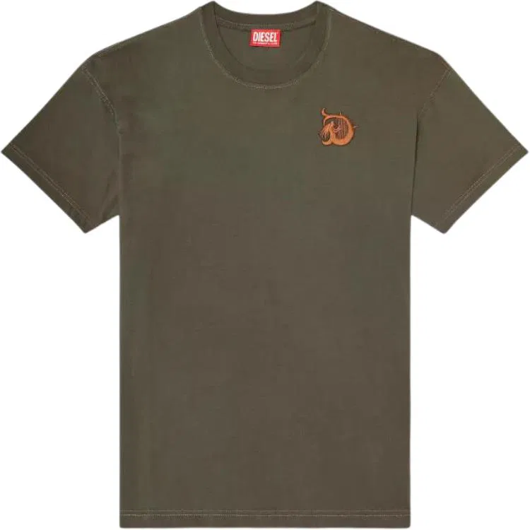 Мужская футболка с круглым вырезом DIESEL, Green
