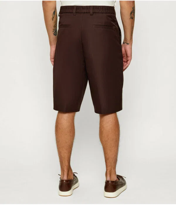 Мужские шорты-чинос Relaxed Fit 262_DB BOSS, коричневый — фото 4