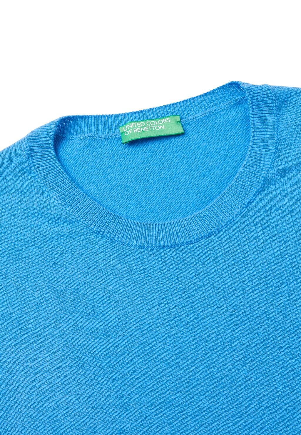 

Джемпер CREWNECK PLAIN NECK CUFFS AND HEM United Colors of Benetton, синий