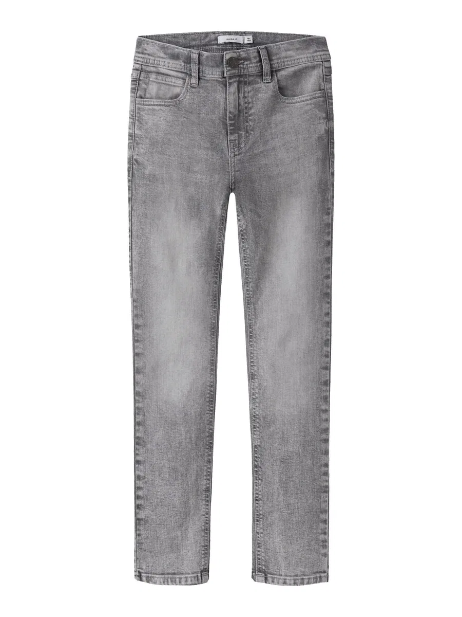 Джинсы NAME IT Slim fit 'NKMSILAS' серого цвета